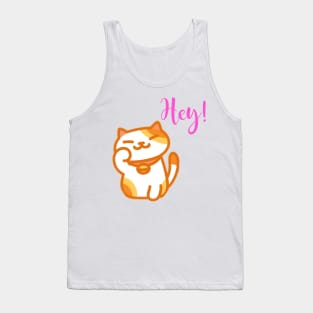 Cat Says Hey! - Funny Cat Tank Top
